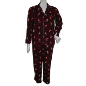 OLD NAVY Pajama Set, S, Santa, 2pc, Maroon, Top & pants